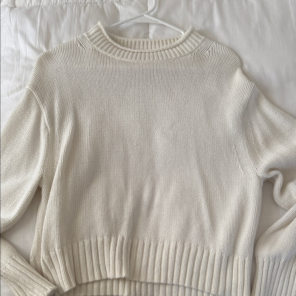 J Crew Cropped Roll Neck Sweater